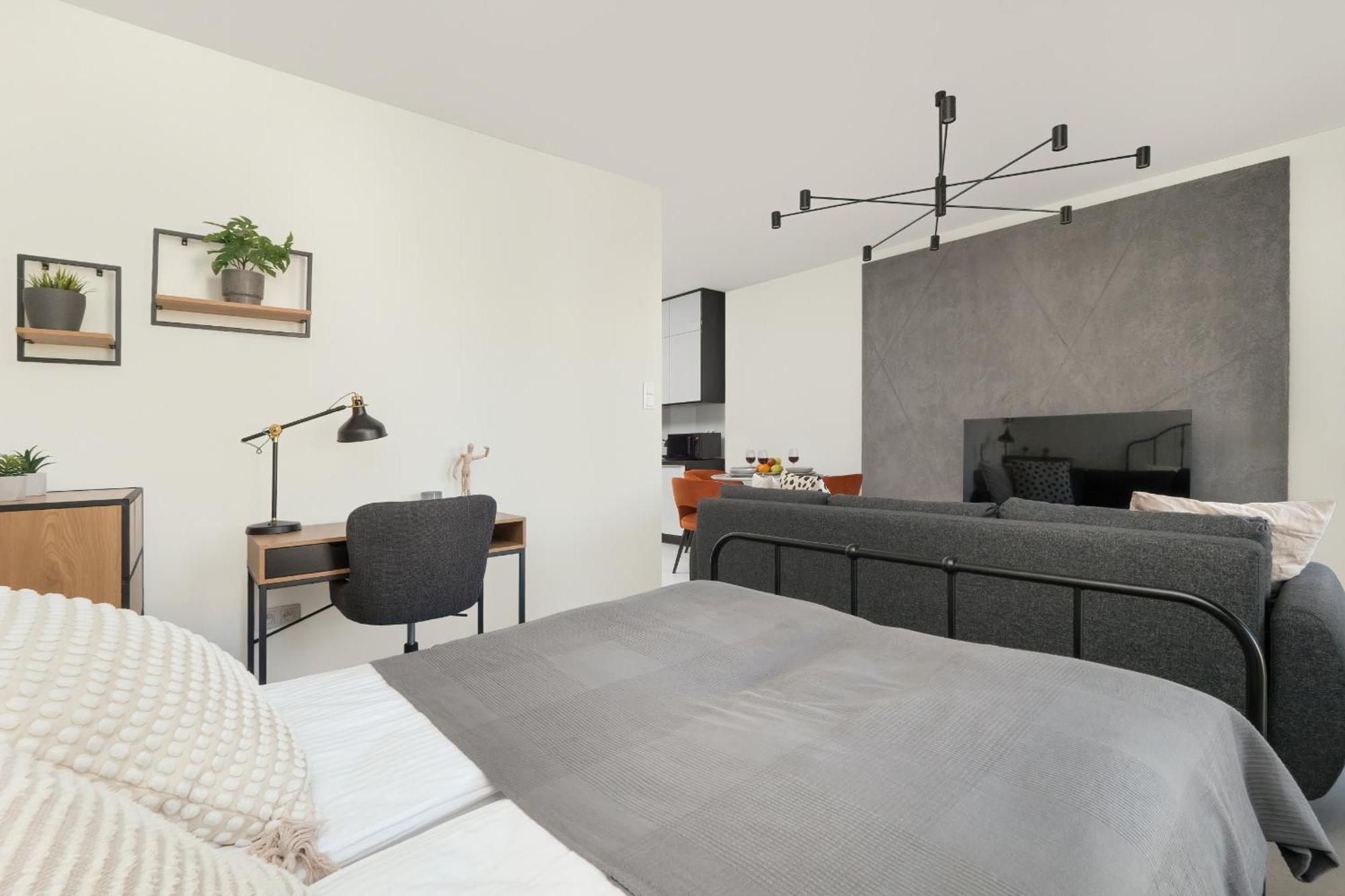 Luksusowe Studio W Lodzi Z Biurkiem, Balkonem I Klimatyzatorem By Renters Prestige Extérieur photo