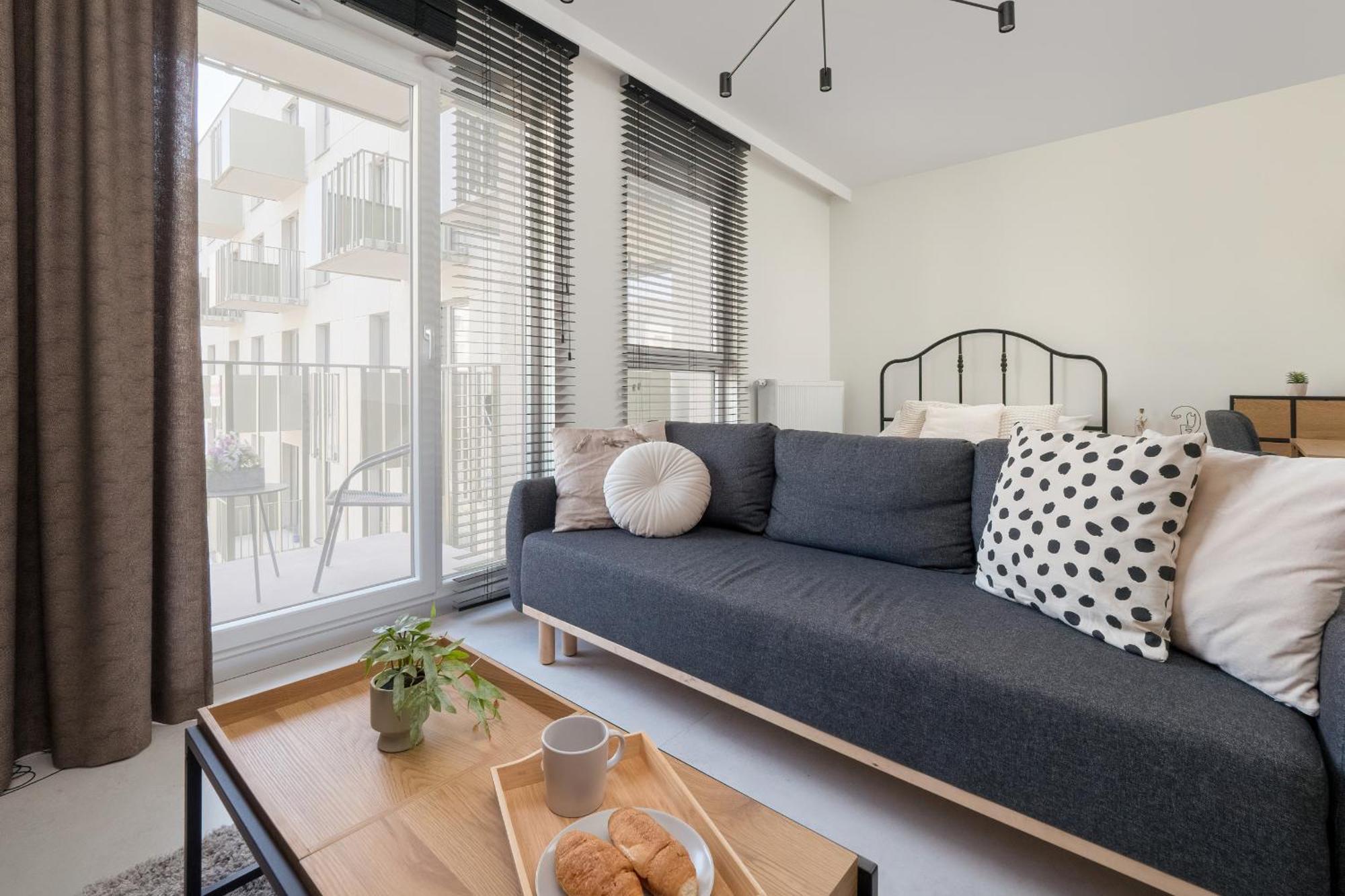 Luksusowe Studio W Lodzi Z Biurkiem, Balkonem I Klimatyzatorem By Renters Prestige Extérieur photo